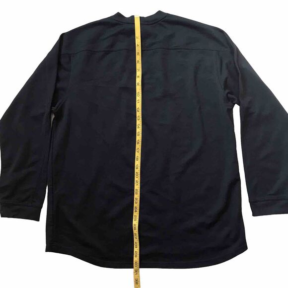 VTG Y2K 00s Nike Shirt Mens XL Navy Blue Long Sleeve Athletic Embroidered Swoosh - Picture 8 of 10